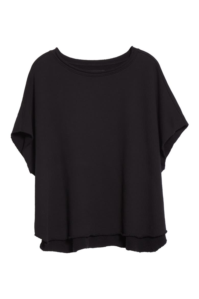 Olive Triple Fleece Original Capelet, Alternate, color, BLACK