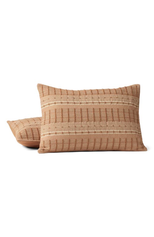 Coyuchi Sea Ridge Organic Cotton Pillow Cover In Brown