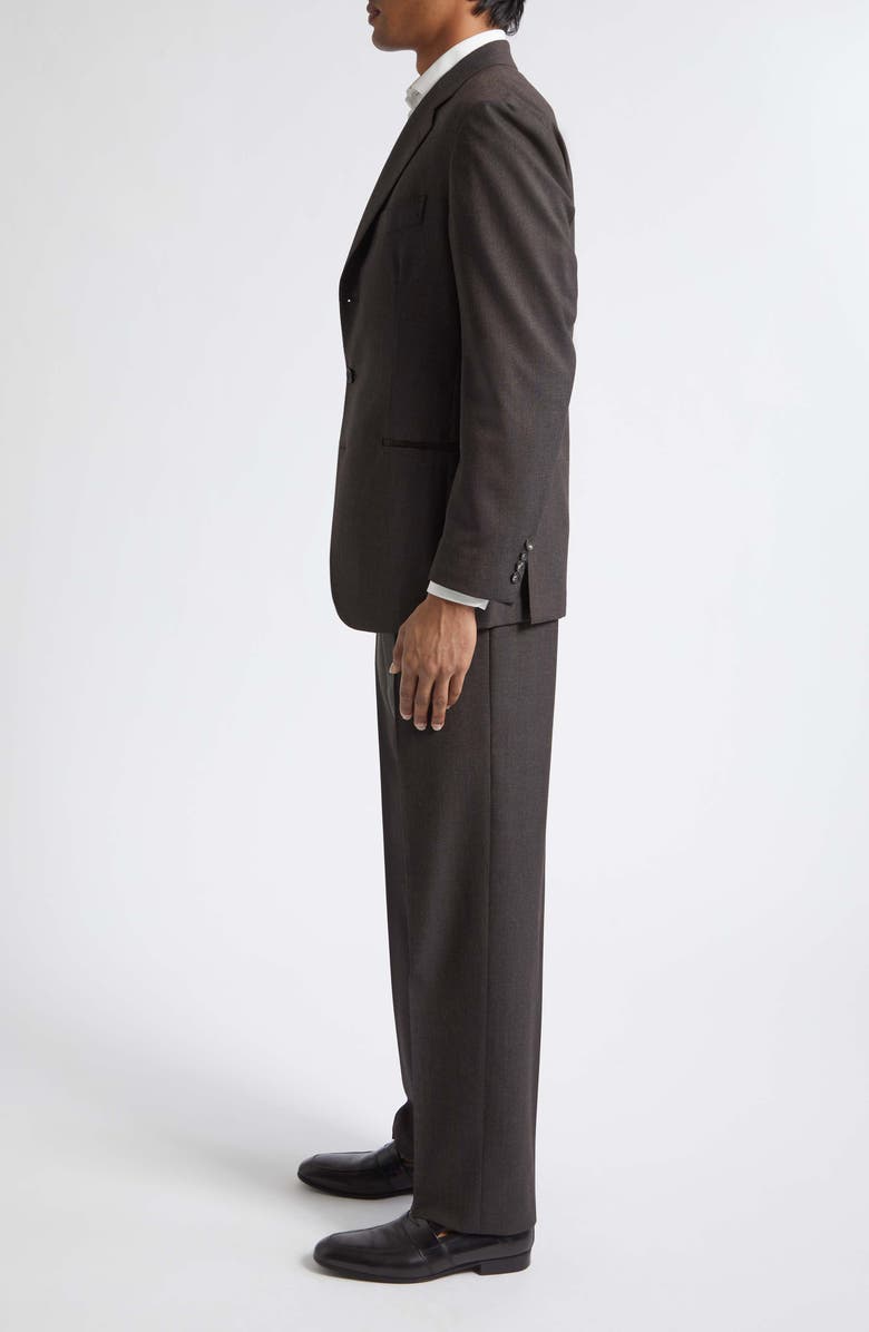 J. Mueser Waverly High Twist Wool Suit, Alternate, color, Charcoal-Brown