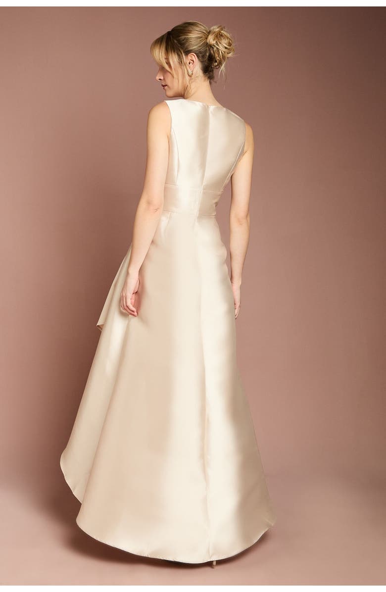 Coast Plunge Waterfall Maxi Dress, Alternate, color, Champagne