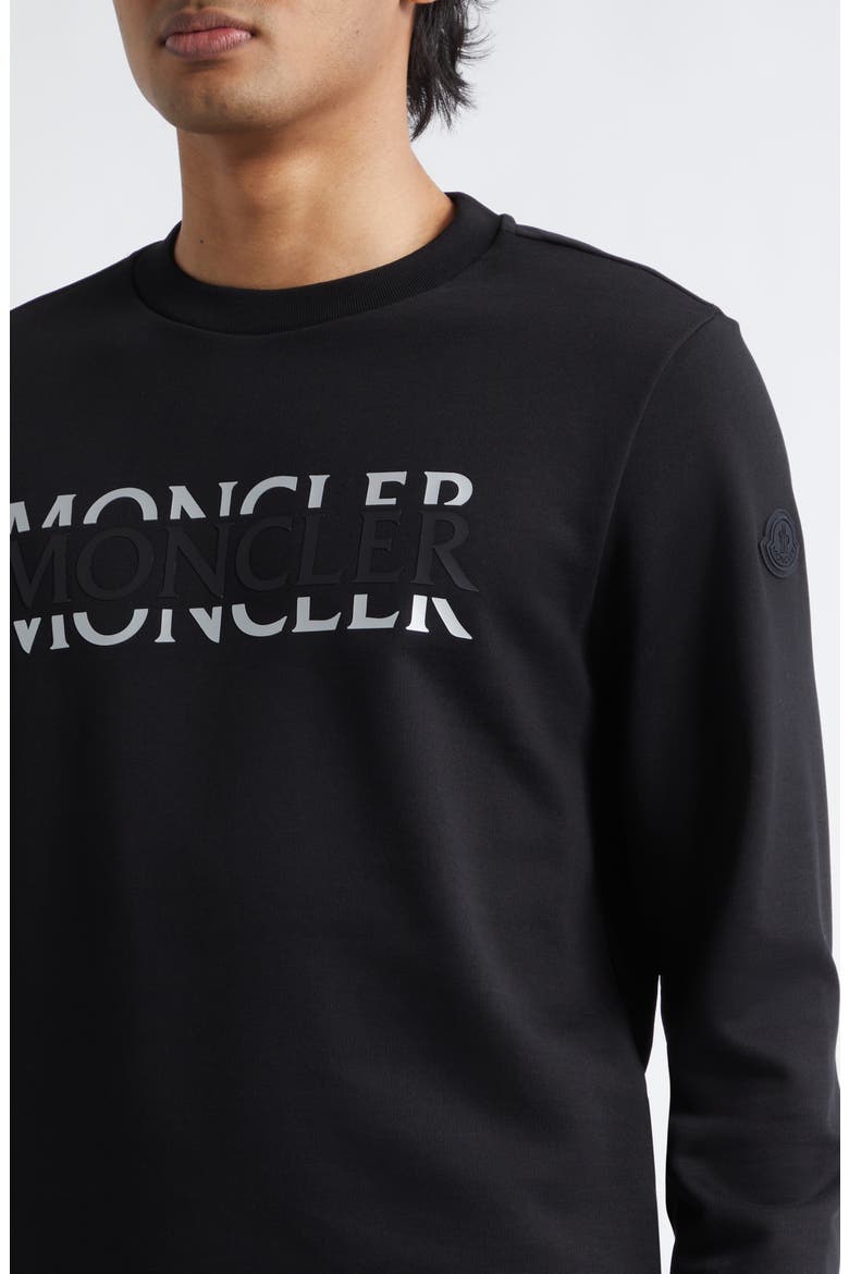 Logo Embroidered Sweatshirt, Alternate, color, BLACK