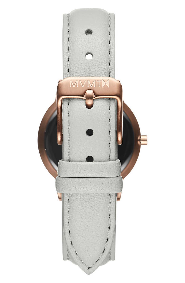 MVMT Avenue Leather Strap Watch, 28mm, Alternate, color,