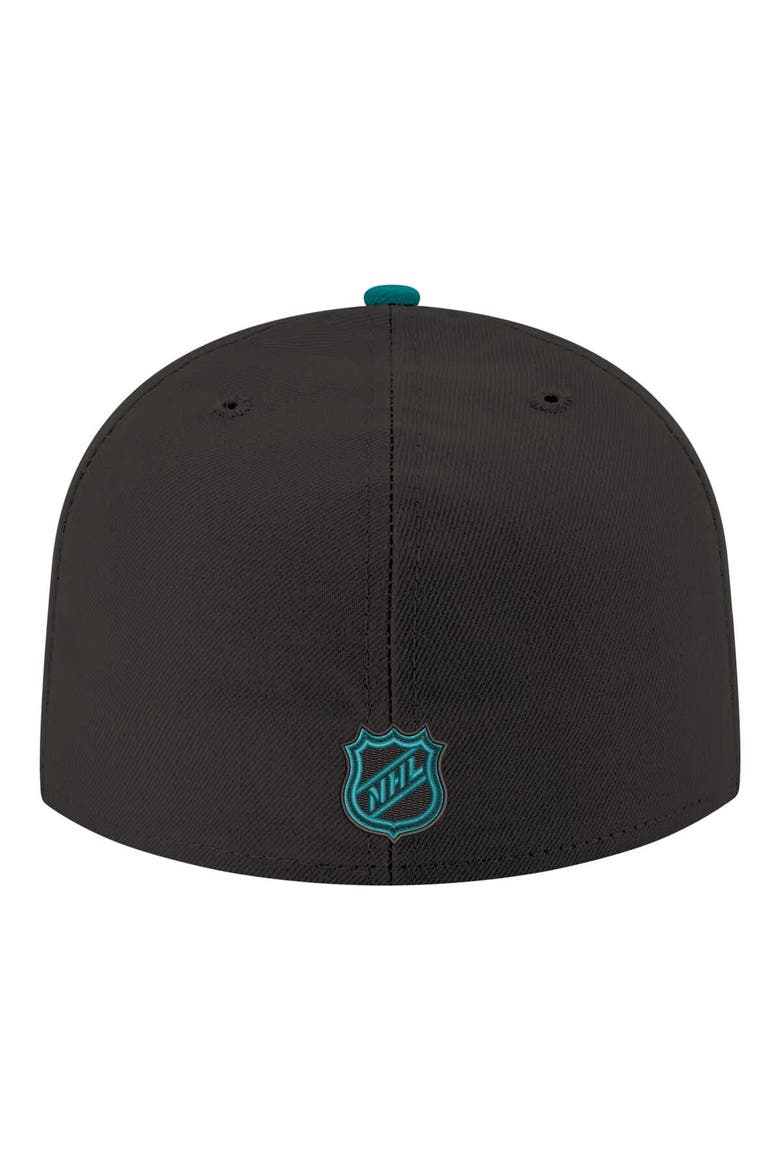 Men's New Era  Black San Jose Sharks Core Logo Two-Tone 59FIFTY Fitted Hat, Alternate, color, Black