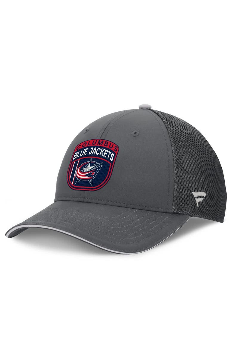 FANATICS Men's Fanatics Gray Columbus Blue Jackets Authentic Pro Home Ice Trucker Adjustable Hat, Alternate, color, 