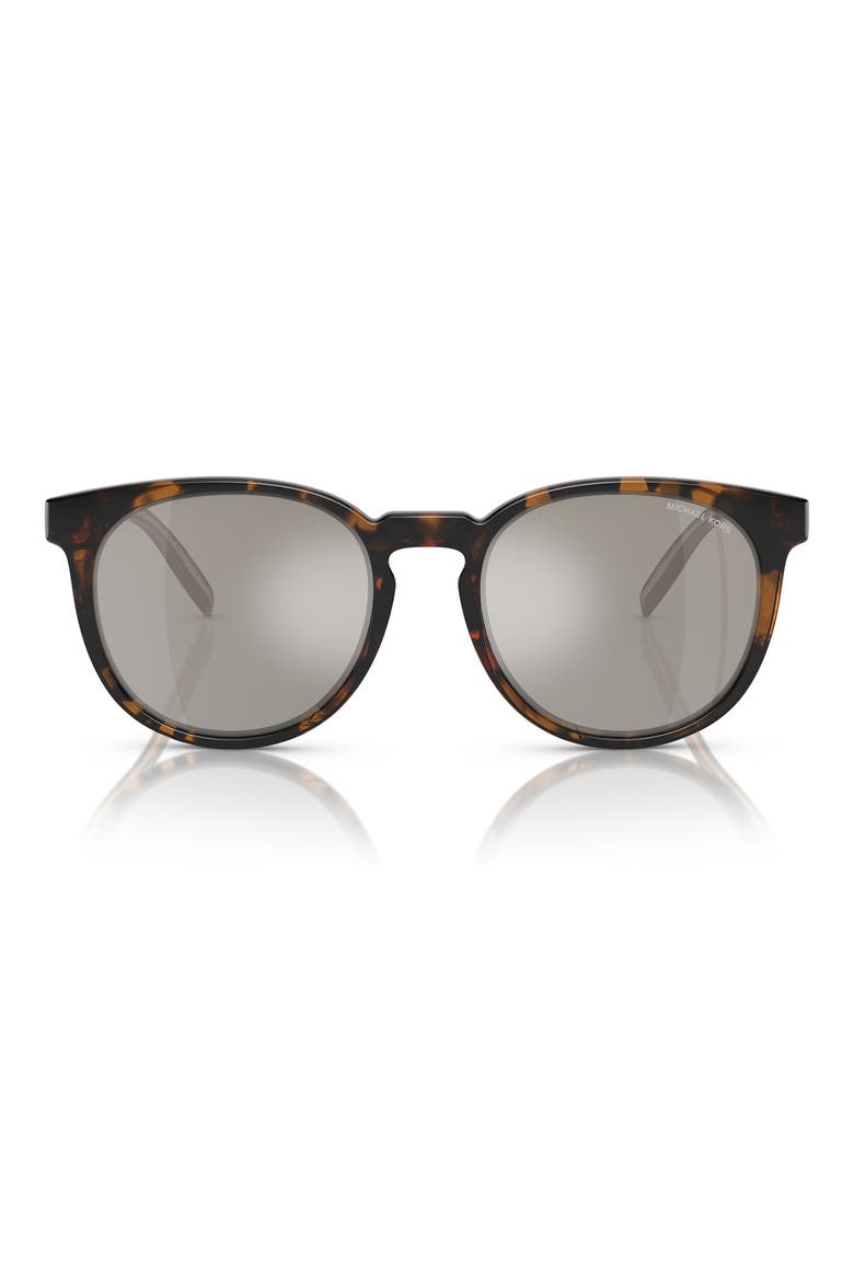 54mm Round Sunglasses, Main, color, DARK TORTOISE