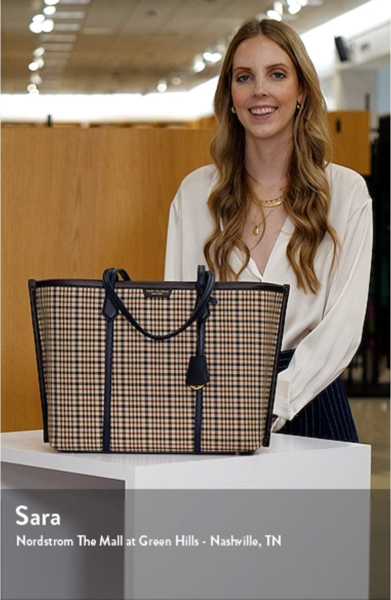 Perry Plaid Triple Compartment Tote, sales video thumbnail