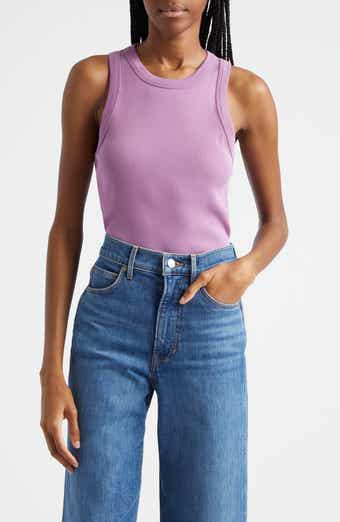 Veronica Beard Jordyn Rib Cotton Crop Tank