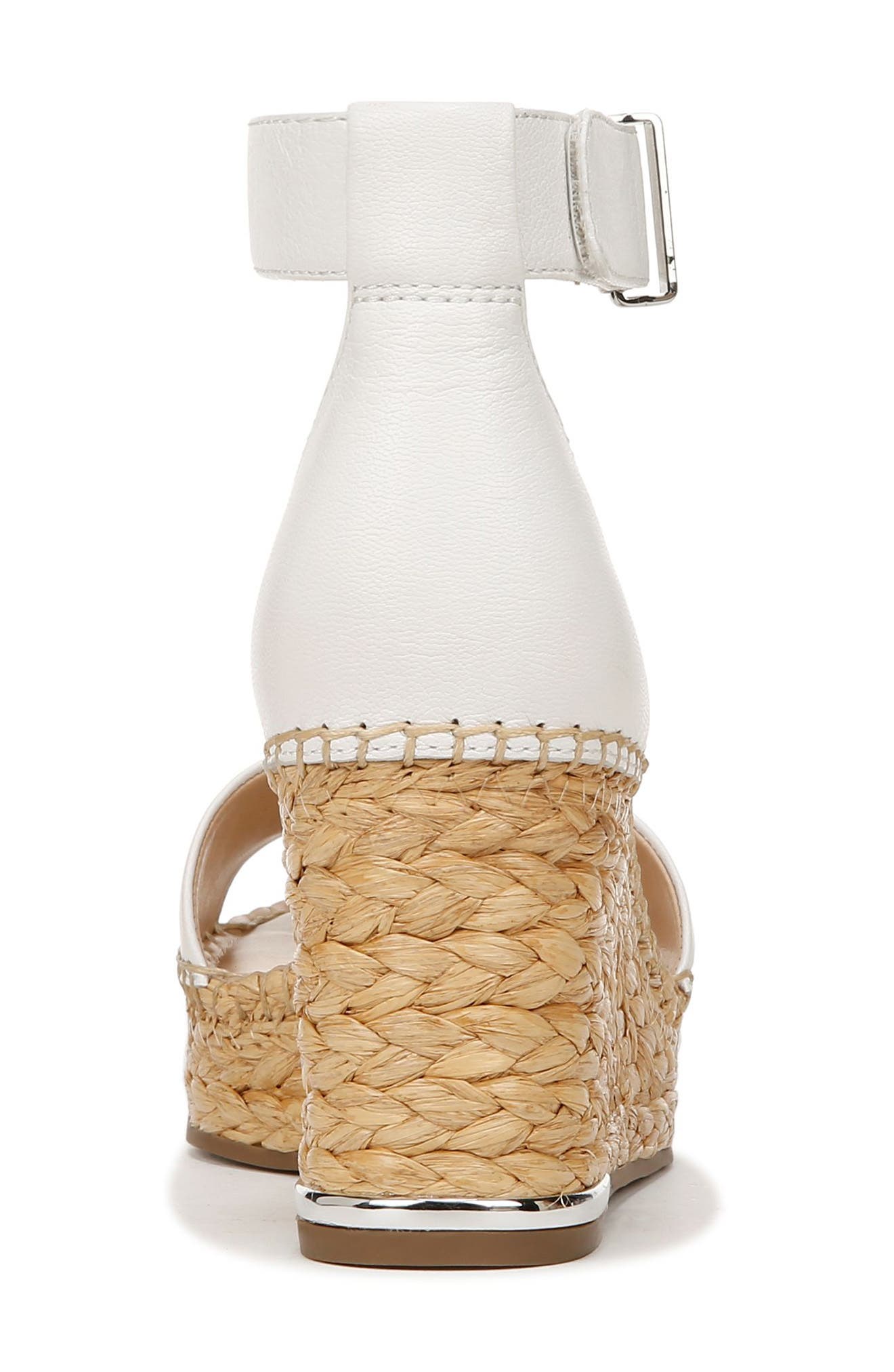 Clemens Ankle Strap Platform Wedge Sandal, Alternate, color, WHITE RAFFIA