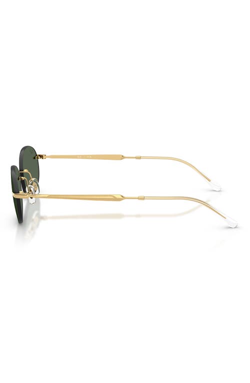 Ray Ban Ray-ban 54mm Rimless Oval Sunglasses In Green