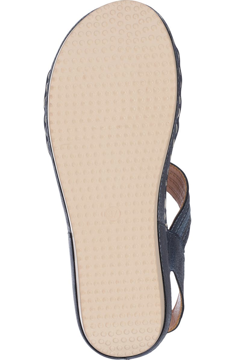 GOOD CHOICE NEW YORK Samar Snakeskin Embossed Hook & Loop Wedge Sandal, Alternate, color, Blue