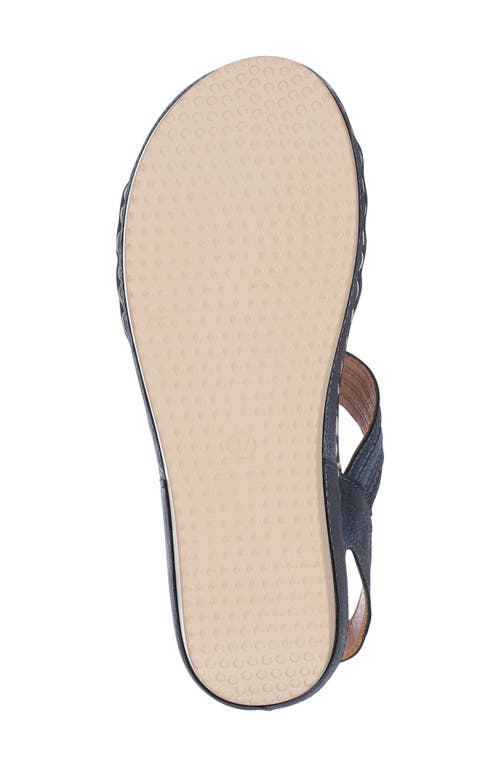 GC SHOES GC SHOES SAMAR SNAKESKIN EMBOSSED HOOK & LOOP WEDGE SANDAL 