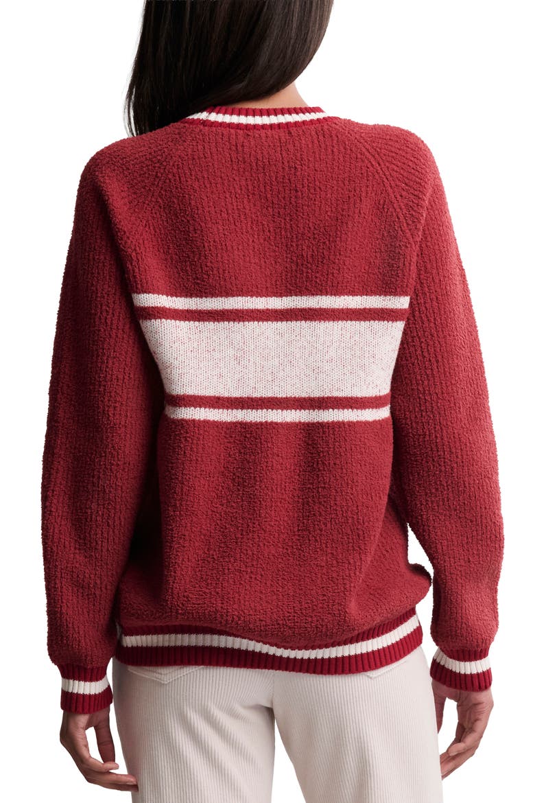 CozyChic® Aprés Ski Sweater, Alternate, color, CRIMSON-CREAM
