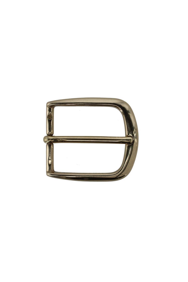 35mm Solid Brass Italian Classic Rounded Harness Belt Buckle, Main, color, Polished Brass