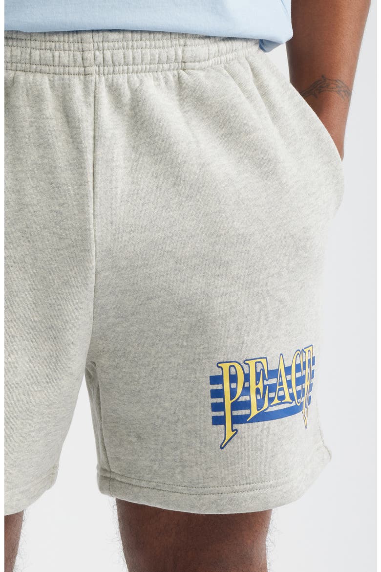 Seventies Graphic Sweat Shorts, Alternate, color, ASH