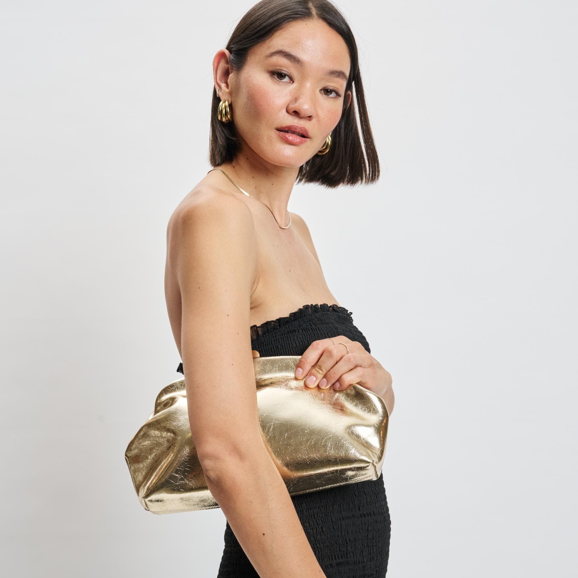 MODA LUXE Camille Clutch, Alternate, color, Gold