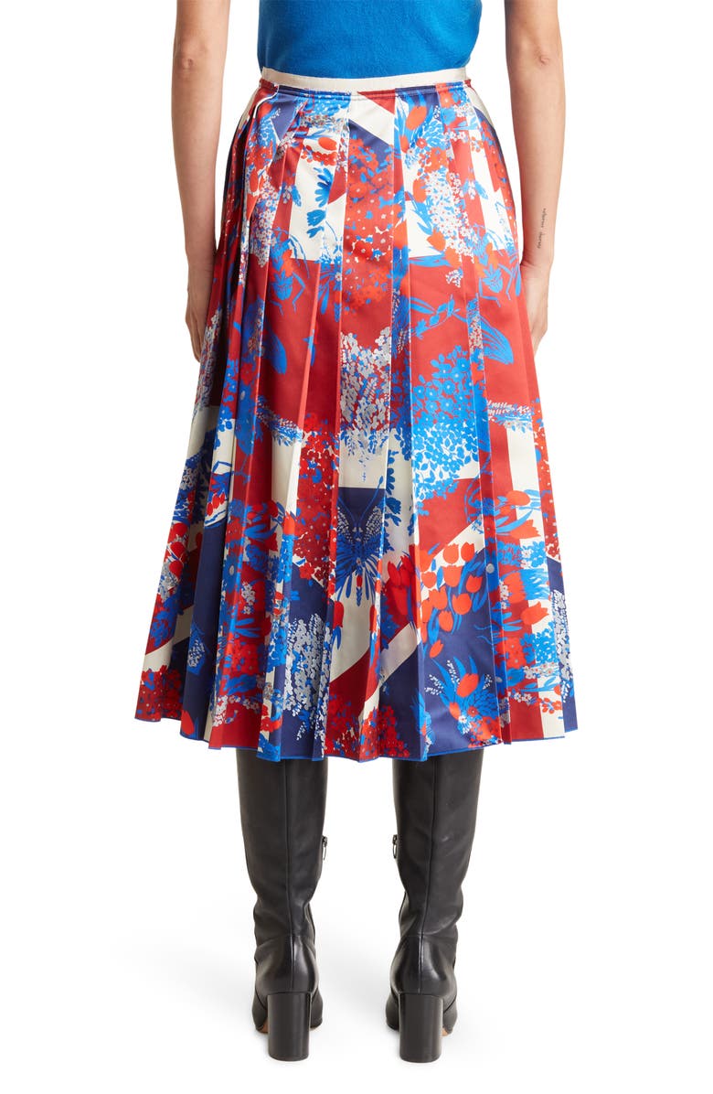 Gucci English Crossage Silk Skirt, Alternate, color, 