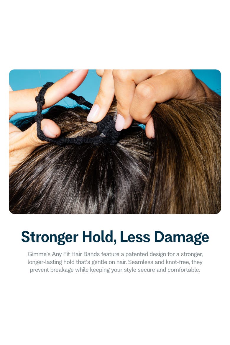 Spring Back Hair Bands for Medium Hair, Alternate, color, Black