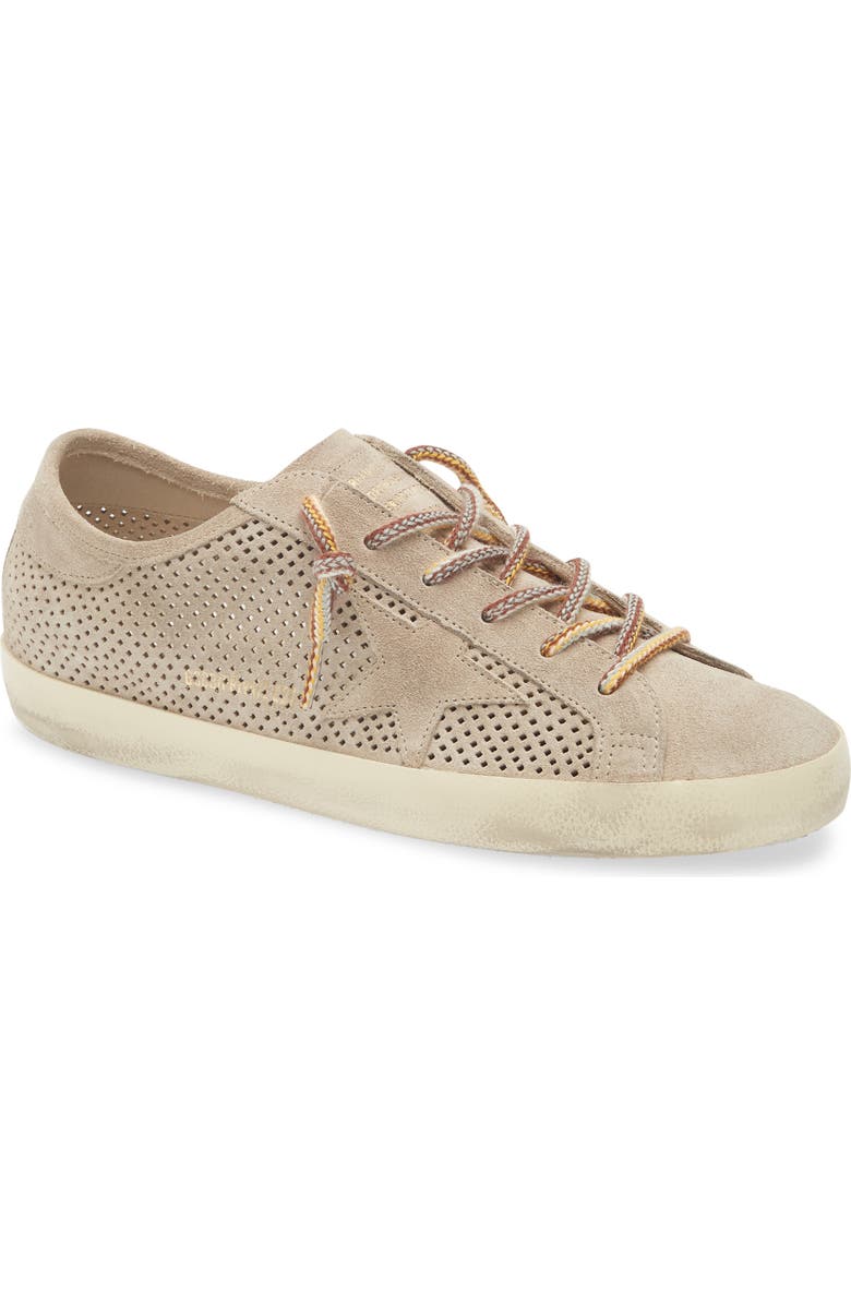 Golden Goose Super-Star Perforated Low Top Sneaker, Main, color, Beige