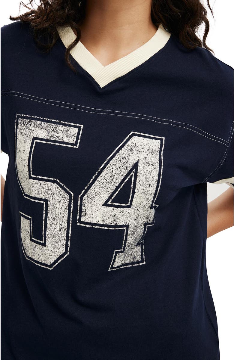 Cotton On V Neck Oversized Graphic Tee, Alternate, color, Winter Night  54