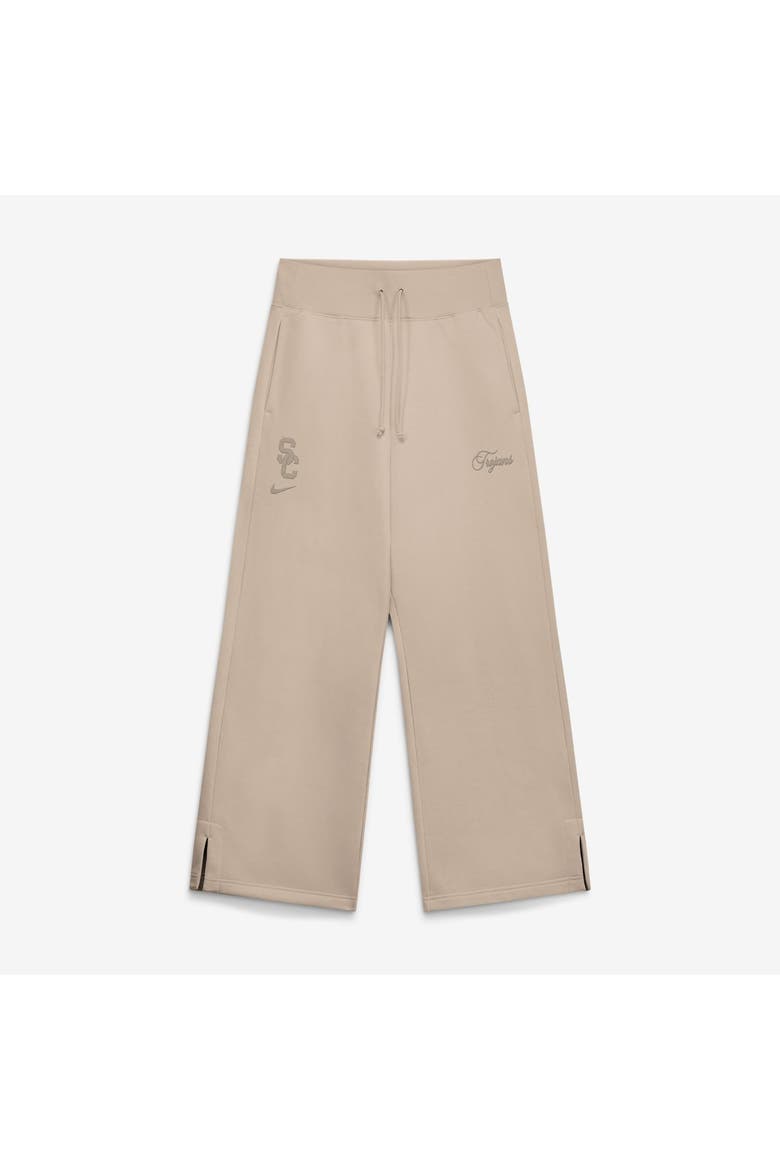 Women's Nike Tan USC Trojans Neutral Stance Collection Phoenix Fleece Wide-Leg Sweatpants, Main, color, Tan
