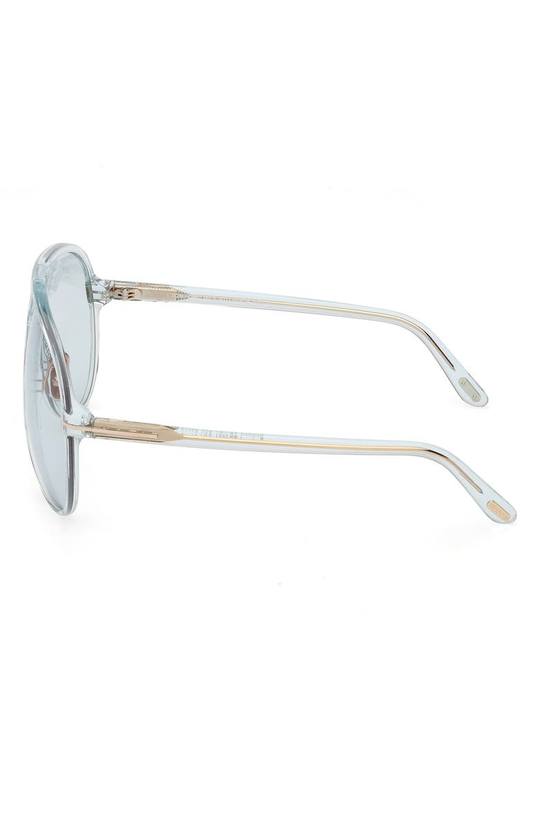 TOM FORD Bertrand 64mm Gradient Oversize Pilot Sunglasses, Alternate, color, Ltbluo/Blu