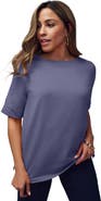 Jessica London Stretch Cotton Cuff Tee