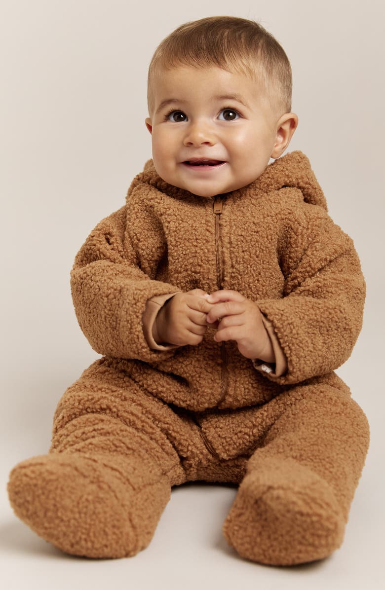 Reiss Kids' Bailey Ear Hooded One-Piece, Alternate, color, Neutral