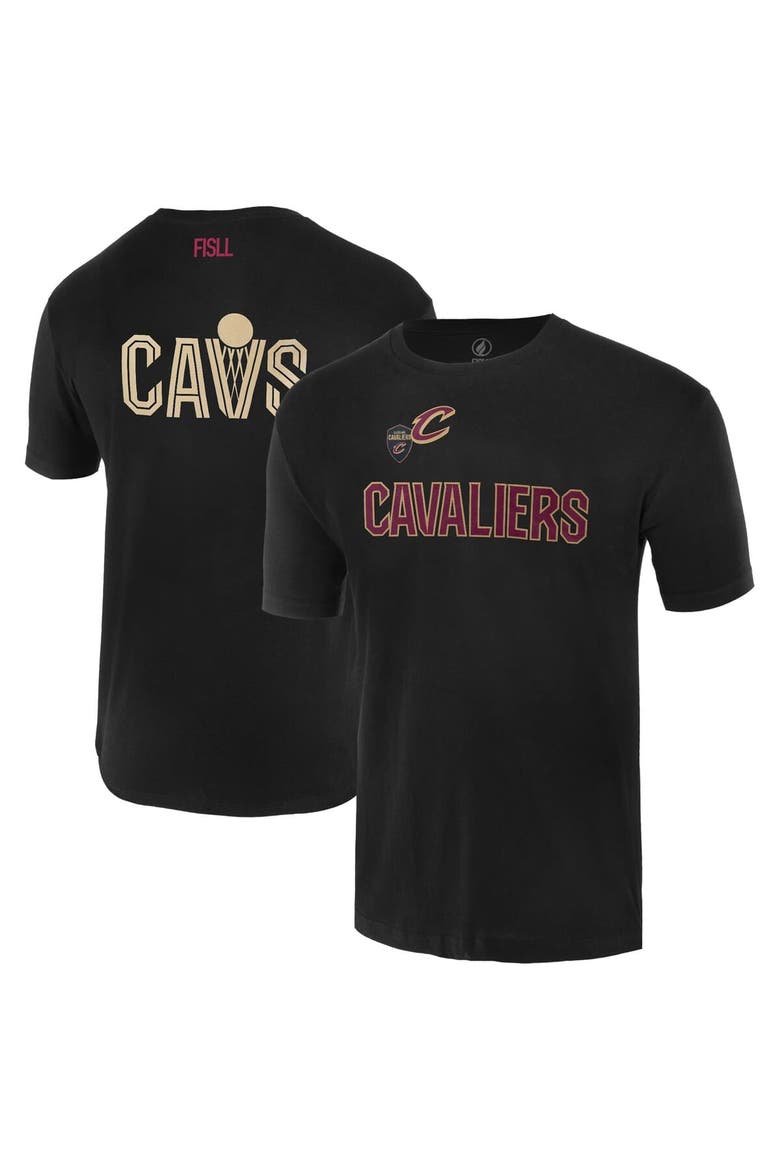 Unisex FISLL  Black Cleveland Cavaliers Oversize Logo T-Shirt, Alternate, color, Black