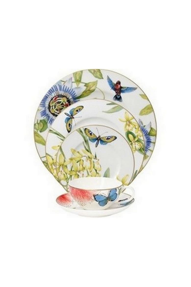 Amazonia 5 Piece Place Setting, Main, color, White