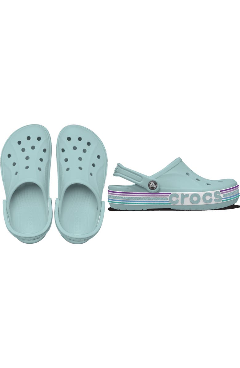 CROCS Kids' Bayaband Rainbow Glitter Clog, Alternate, color,