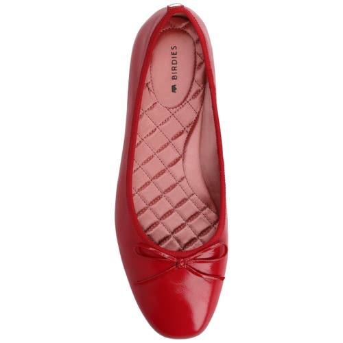 Birdies The Songbird Flat Patent Leather In Red