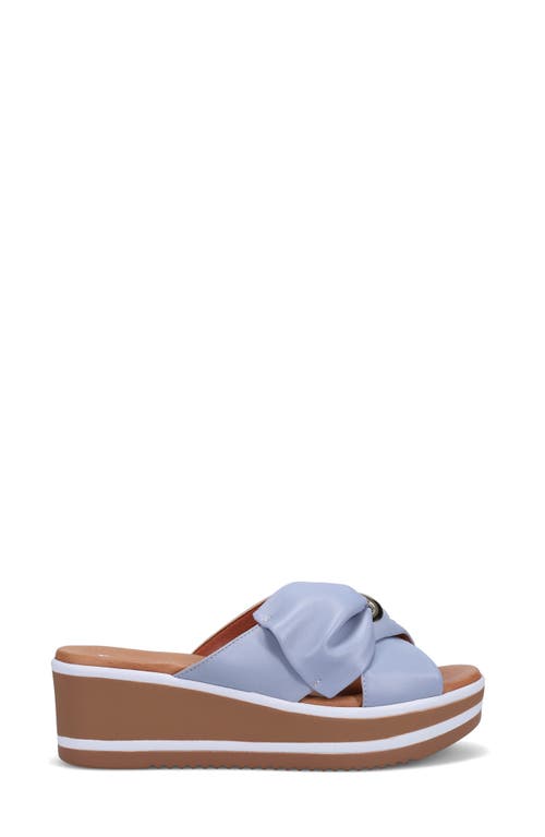 Ron White Patrika Platform Wedge Slide Sandal In Periwnkle