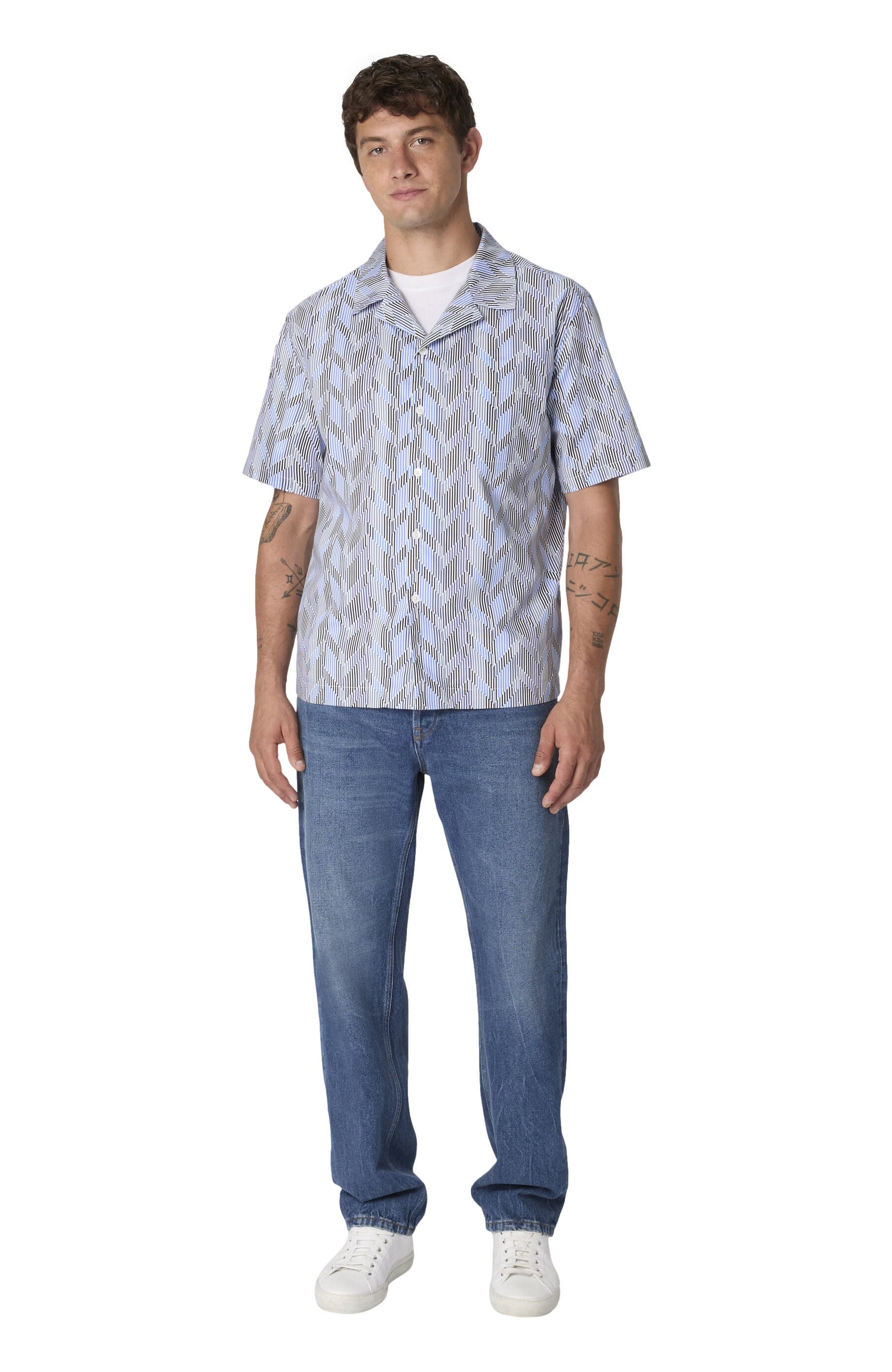 Bowling Shirt With Zigzag Pattern - image 3