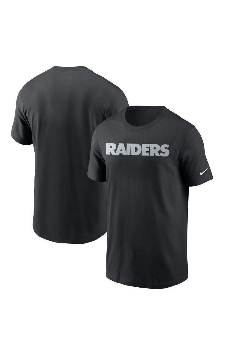 Men's Nike Black Las Vegas Raiders Team Wordmark T-Shirt, Main, color, BLACK