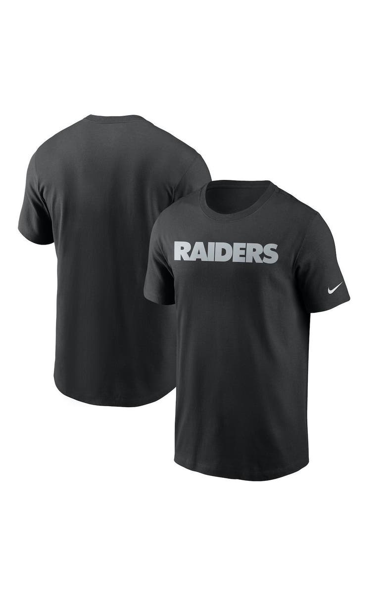 Nike Men's Nike Black Las Vegas Raiders Team Wordmark T-Shirt, Main, color, Black