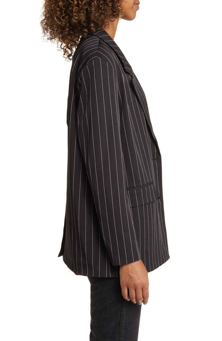 Noisy may Wednesday Pinstripe Oversize Blazer, Alternate, color, 