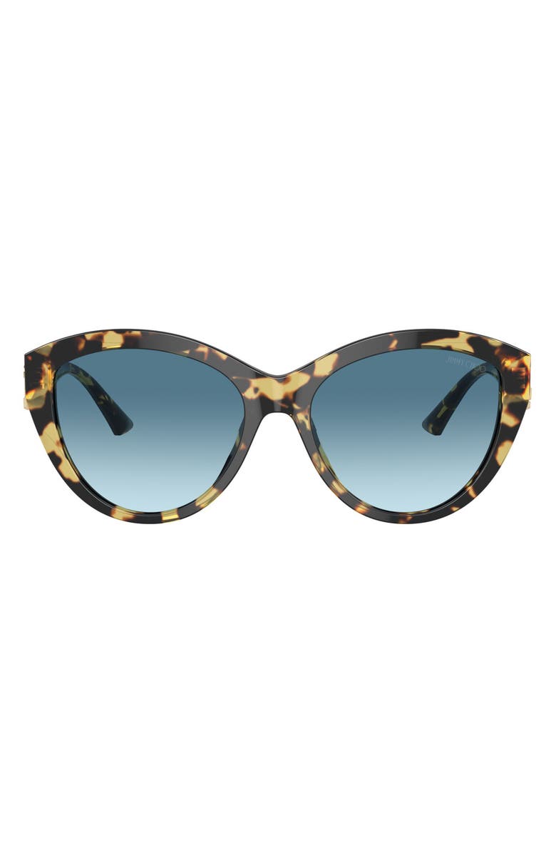 Jimmy Choo 55mm Gradient Phantos Sunglasses, Main, color, Mustard