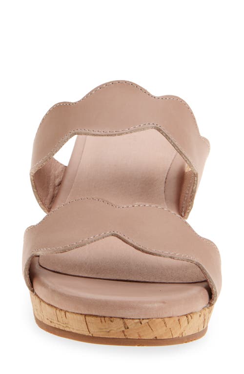 Chocolat Blu Fira Platform Wedge Slide Sandal In Rose Leather