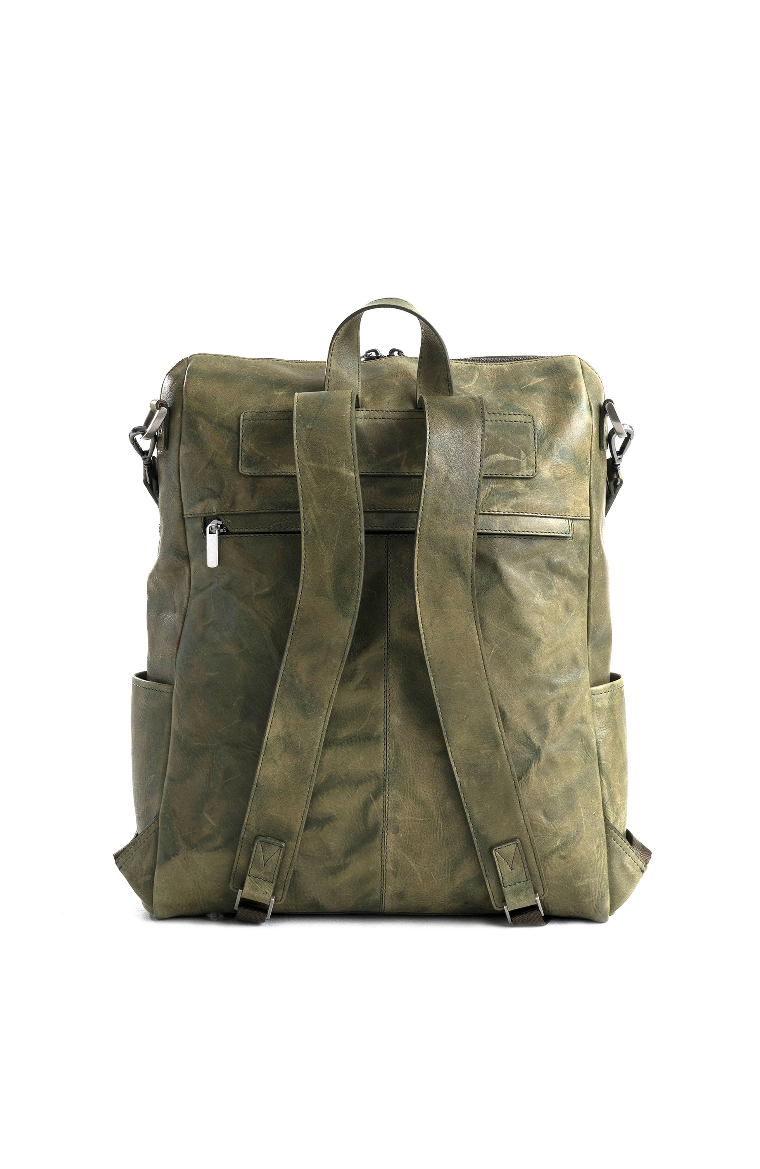 Velez Top Grain Leather Mini Backpack For Women Small Shoulder Bag Purse, Alternate, color, Green