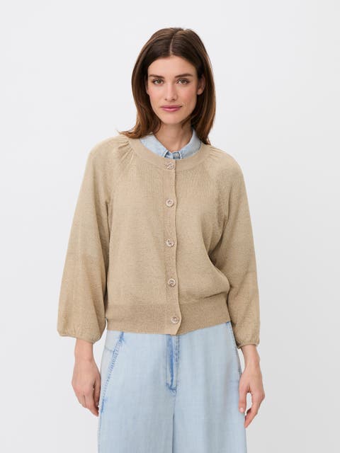 Malakker Balloon Sleeve Knit Cardigan