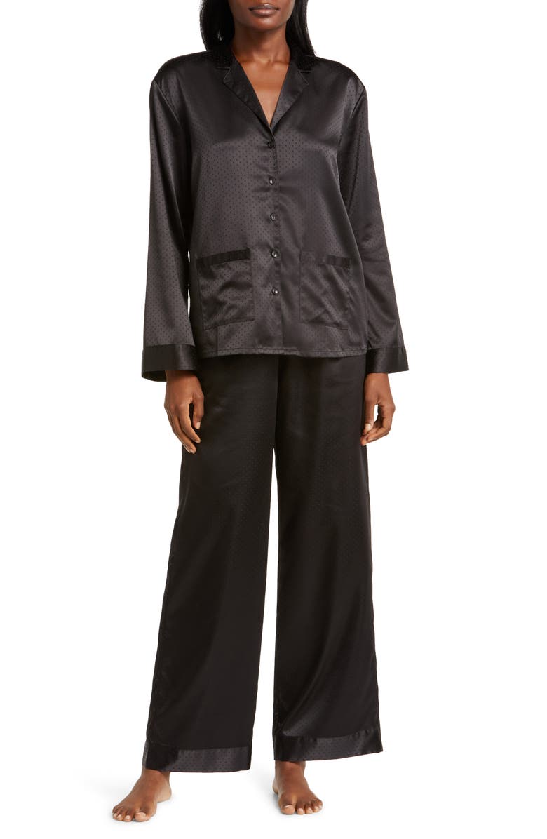 Nordstrom Dobby Satin Pajamas, Main, color, 