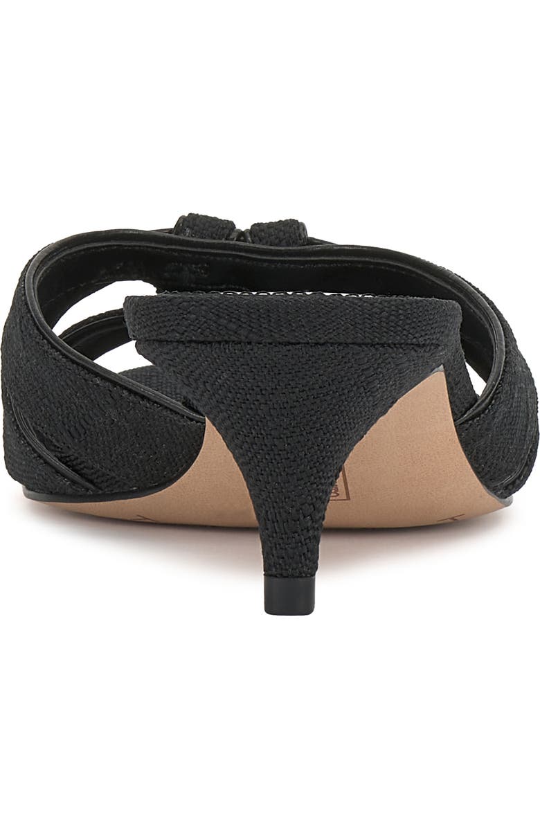 Vince Camuto Kaydyn Kitten Heel Sandal, Alternate, color, Black/ Black Raffia Linen