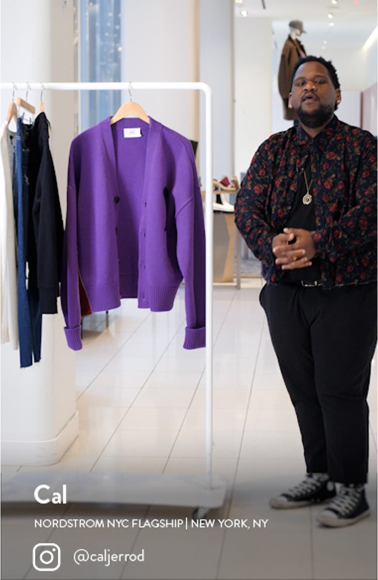 AMI Alexandre Mattiussi Ami De Coeur Wool Cardigan, sales video thumbnail