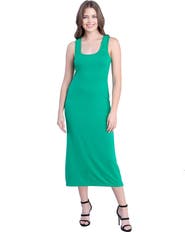 24seven Comfort Apparel Scoop Neck Maxi Dress with Racerback Detail