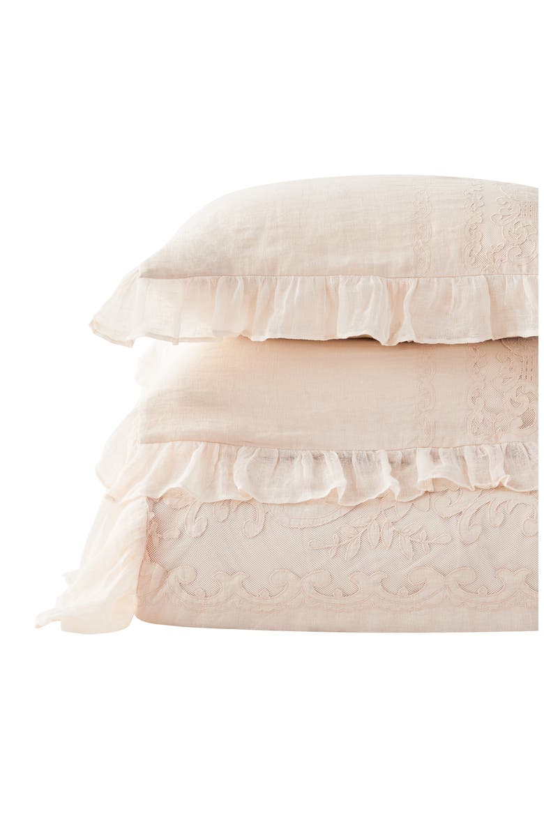 Tabitha Linen Duvet 3-Piece Set, Alternate, color, BLUSH