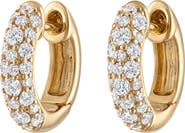 EDEN PRESLEY Glitter Diamond Huggie Hoop Earrings