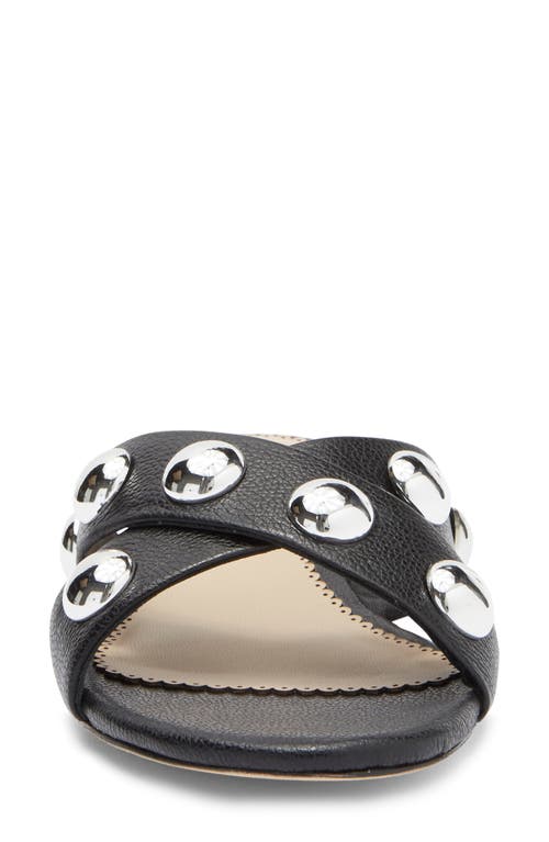Cinq À Sept Grace Studded Slide Sandal In Black