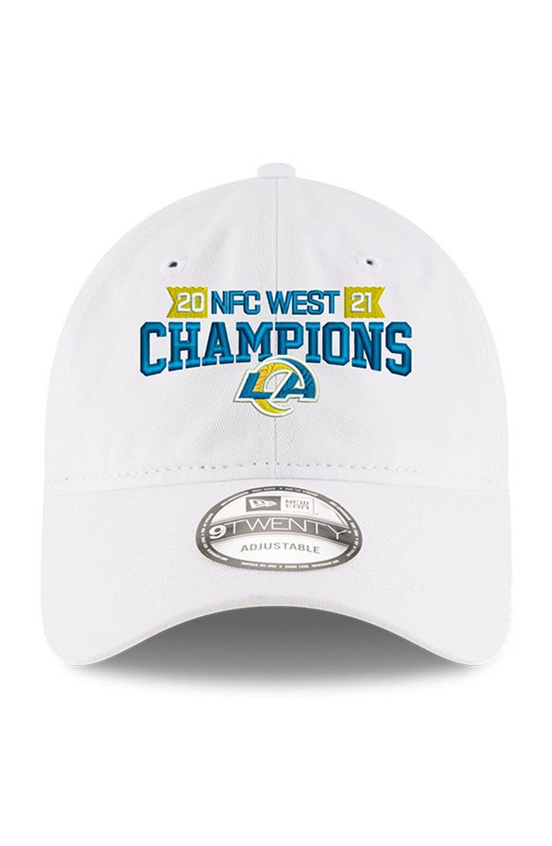 New Era Men's New Era White Los Angeles Rams 2021 NFC West Division Champions 9TWENTY Adjustable Hat, Alternate, color, 