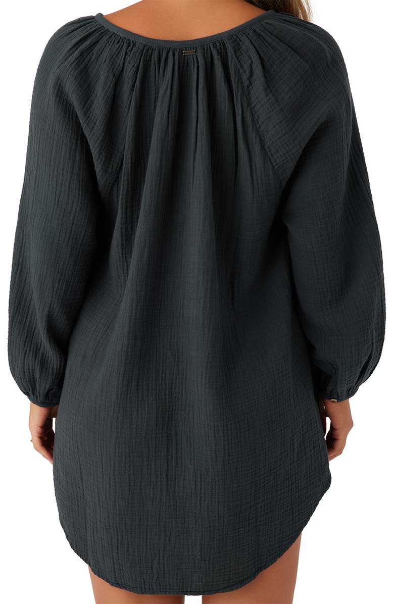 O'Neill Krysten Cotton Gauze Cover-Up Tunic Minidress, Alternate, color, Slate