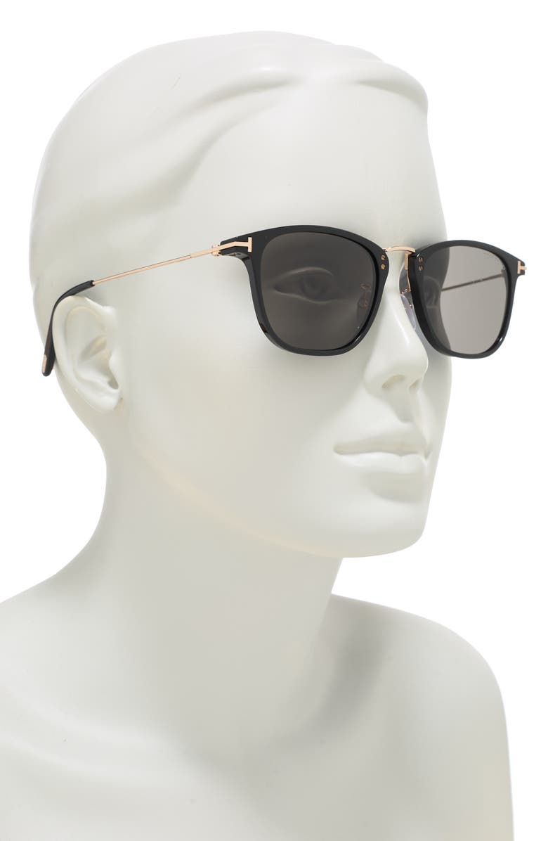 TOM FORD 55mm Beau Geometric Sunglasses, Alternate, color,